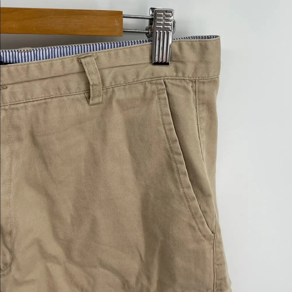 Taylor & Mick stretch flat front chino dress shorts sz 34